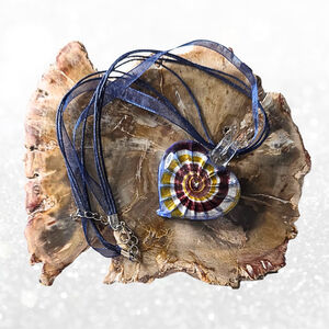 Galaxy Heart Necklace, Handmade Glass Pendant, Witchy Jewelry, Celestial